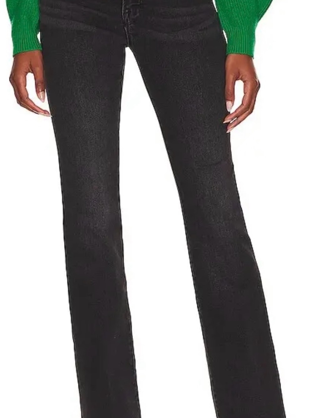 Good American Black Classic Bootcut Jeans, 12
